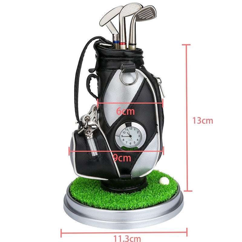 10L0L Gift for Men, Golf Pen Holder Desk Accessories for Golfers, 3 Club Pens Mini Gold Bag Office Decor, Funny Stocking Stuffers on Birthday, Christmas, Fathers Day (Golf Bag) - Image 5